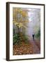 Forest cycling-Charles Bowman-Framed Photographic Print