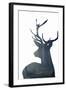 Forest Deer Silhouette-Incado-Framed Art Print