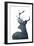 Forest Deer Silhouette-Incado-Framed Art Print