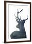 Forest Deer Silhouette-Incado-Framed Art Print