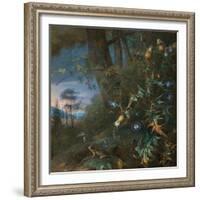 Forest Floor Still Life with a Frog and a Mushroom, Mountains Beyond-Matthias Withoos-Framed Giclee Print