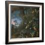 Forest Floor Still Life with a Frog and a Mushroom, Mountains Beyond-Matthias Withoos-Framed Giclee Print