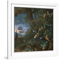 Forest Floor Still Life with a Frog and a Mushroom, Mountains Beyond-Matthias Withoos-Framed Giclee Print