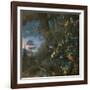 Forest Floor Still Life with a Frog and a Mushroom, Mountains Beyond-Matthias Withoos-Framed Giclee Print