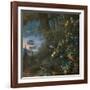 Forest Floor Still Life with a Frog and a Mushroom, Mountains Beyond-Matthias Withoos-Framed Giclee Print