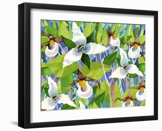 Forest Flowers-Linda Braucht-Framed Giclee Print