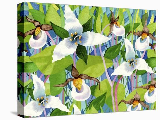 Forest Flowers-Linda Braucht-Stretched Canvas