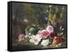 Forest Flowers-Jean Baptiste Claude Robie-Framed Stretched Canvas