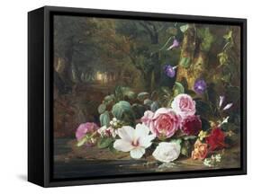 Forest Flowers-Jean Baptiste Claude Robie-Framed Stretched Canvas