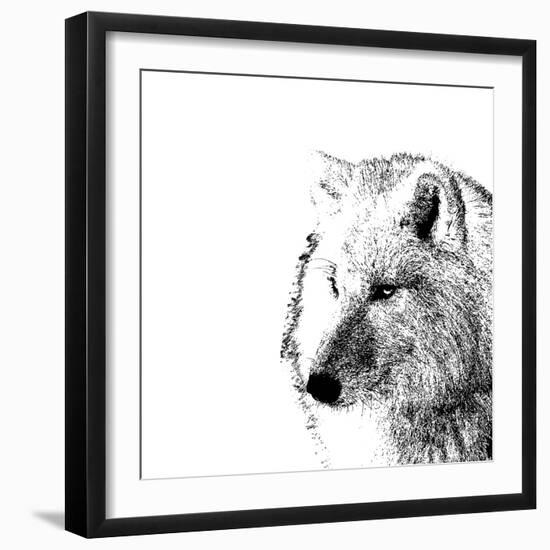 Forest Focus - Wolf-Myriam Tebbakha-Framed Giclee Print