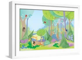 Forest Friends - Humpty Dumpty-null-Framed Giclee Print