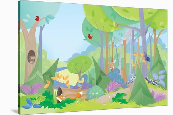Forest Friends - Humpty Dumpty-null-Stretched Canvas