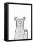 Forest Friends IV Black and White Bear-Elyse DeNeige-Framed Stretched Canvas