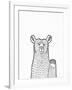 Forest Friends IV Black and White Bear-Elyse DeNeige-Framed Art Print