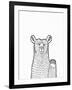 Forest Friends IV Black and White Bear-Elyse DeNeige-Framed Art Print