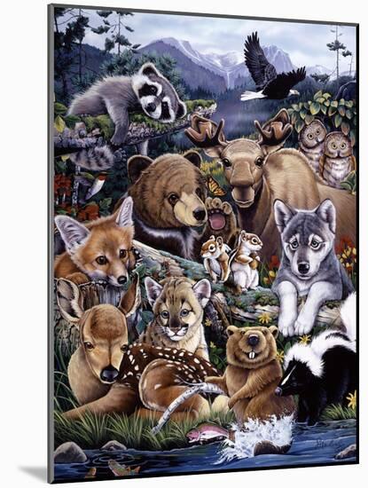 Forest Friends-Jenny Newland-Mounted Giclee Print