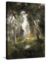 Forest Glade, Santa Barbara, 1918-Moran-Stretched Canvas