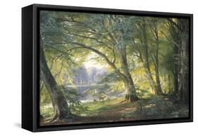 Forest Glade-Carl Frederic Aagaard-Framed Stretched Canvas