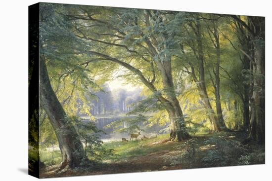 Forest Glade-Carl Frederic Aagaard-Stretched Canvas