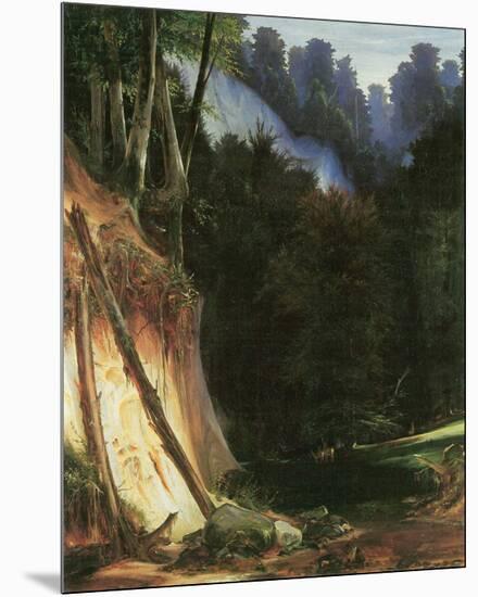 Forest Gorge with Deers-Karl Blechen-Mounted Premium Giclee Print