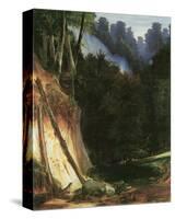 Forest Gorge with Deers-Karl Blechen-Stretched Canvas