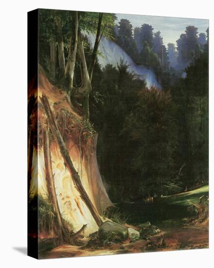 Forest Gorge with Deers-Karl Blechen-Stretched Canvas