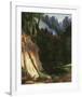 Forest Gorge with Deers-Karl Blechen-Framed Art Print