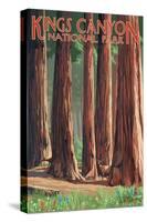 Forest Grove in Spring - Kings Canyon National Park, California-Lantern Press-Stretched Canvas