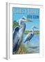 Forest Grove, Oregon - Blue Heron-Lantern Press-Framed Art Print