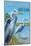 Forest Grove, Oregon - Blue Heron-Lantern Press-Mounted Art Print