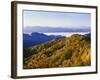 Forest in Autumn Color from Shot Beech Ridge, Great Smoky Mountains National Park, North Carolina-Dennis Flaherty-Framed Photographic Print