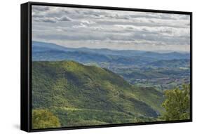 Forest in autumn, Monte Cucco Park, Apennines, Umbria, Italy, Europe-Lorenzo Mattei-Framed Stretched Canvas