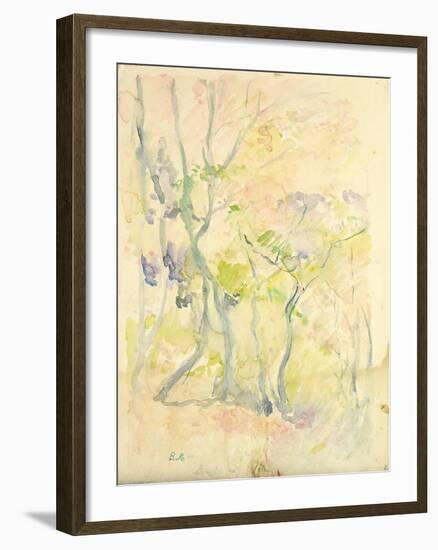 Forest in Fontainebleau, 1893 (W/C on Paper)-Berthe Morisot-Framed Giclee Print