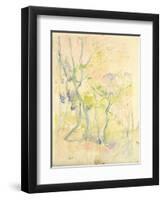 Forest in Fontainebleau, 1893 (W/C on Paper)-Berthe Morisot-Framed Premium Giclee Print