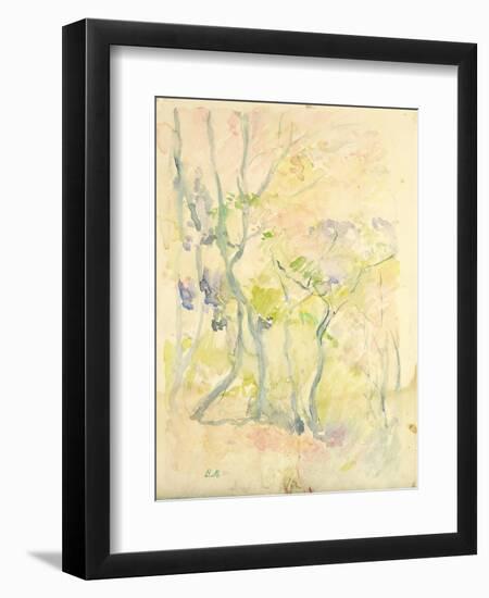 Forest in Fontainebleau, 1893 (W/C on Paper)-Berthe Morisot-Framed Premium Giclee Print