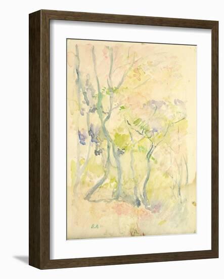 Forest in Fontainebleau, 1893 (W/C on Paper)-Berthe Morisot-Framed Giclee Print