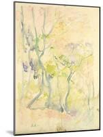 Forest in Fontainebleau, 1893 (W/C on Paper)-Berthe Morisot-Mounted Giclee Print