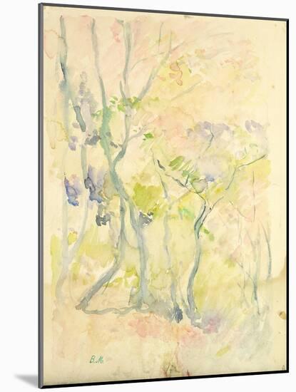 Forest in Fontainebleau, 1893 (W/C on Paper)-Berthe Morisot-Mounted Giclee Print