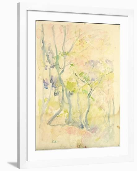 Forest in Fontainebleau, 1893 (W/C on Paper)-Berthe Morisot-Framed Giclee Print