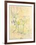 Forest in Fontainebleau, 1893 (W/C on Paper)-Berthe Morisot-Framed Giclee Print