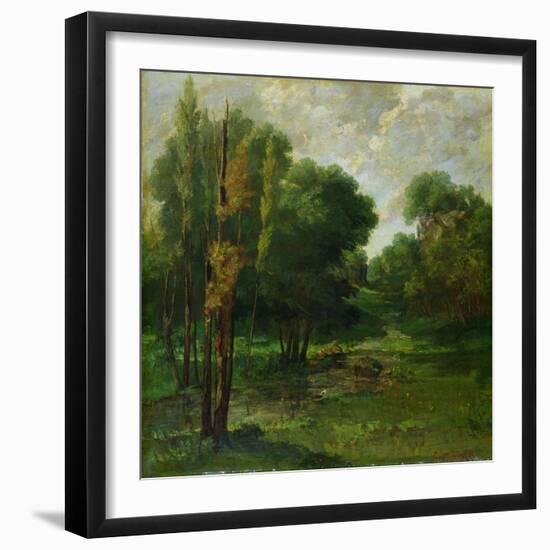 Forest Landscape, 1864-Gustave Courbet-Framed Giclee Print