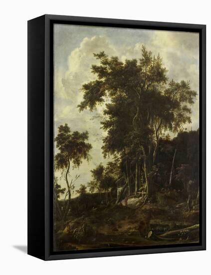 Forest Landscape with a Woodsmans Shed-Roelant Roghman-Framed Stretched Canvas