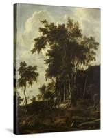 Forest Landscape with a Woodsmans Shed-Roelant Roghman-Stretched Canvas