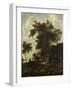 Forest Landscape with a Woodsmans Shed-Roelant Roghman-Framed Art Print