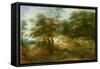 Forest Landscape with Ambush-Jacques Fouquieres-Framed Stretched Canvas