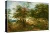 Forest Landscape with Ambush-Jacques Fouquieres-Stretched Canvas