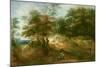 Forest Landscape with Ambush-Jacques Fouquieres-Mounted Giclee Print