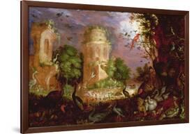 Forest Landscape with Birds and Fowl-Roelandt Jacobsz Savery-Framed Giclee Print