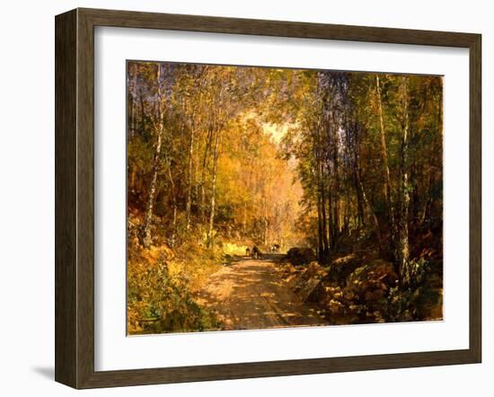 Forest Lane Near Schärfling, 1890-Emil Jakob Schindler-Framed Giclee Print