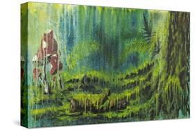 Forest Mushrooms-Michelle Faber-Stretched Canvas
